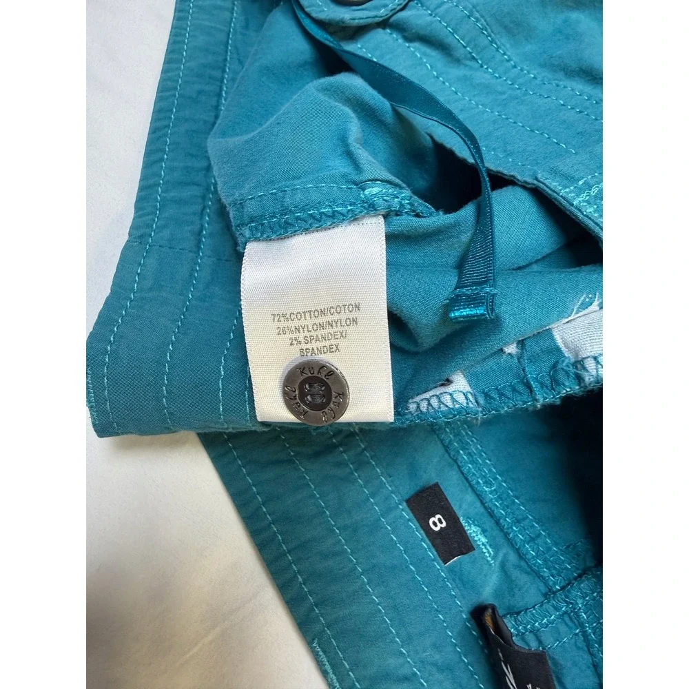 KÜHL Women's Kontra Shorts 8 Teal‎ Blue Hiking Outdoor EUC